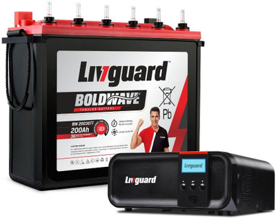 Livguard 30 Months Warranty Tubular Inverter Battery(200 Ah, Sineverter Pro 900VA/12V Sinewave LCD Inverter with Value Plus Tall)