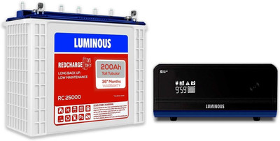 LUMINOUS RC 25000 with Zelio+1100 Tubular Inverter Battery(200 Ah)