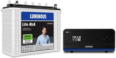 LUMINOUS Zelio+ 1100 Inverter_LM 18075 Tubular Inverter Battery(150 Ah)