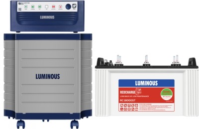 LUMINOUS Eco Watt Neo 1050 Inverter with RC18000ST and Trolley Tubular Inverter Battery(150Ah)