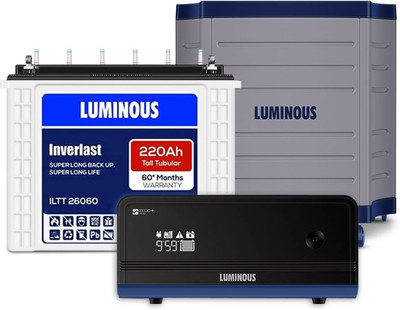 LUMINOUS Zelio Smart 1100 with ILTT 26060 & Trolley Tubular Inverter Battery(220Ah)