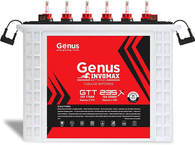Genus 60 Months Warranty Tubular Inverter Battery(220 Ah, Invomax GTT235X Tall)