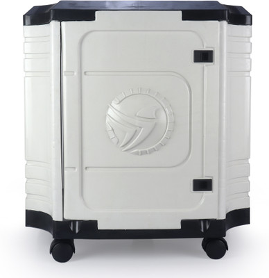 Flipkart SmartBuy Heavy-Duty Unbreakable Plastic Trolley for Inverter and Battery(White, Black)
