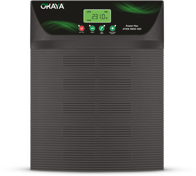 OKAYA 6100 VA Advanced True Sine Wave; 6100 VA, Inverter for Home, Office & Shops, with 36 Months Warranty Pure Sine Wave Inverter(ATSW 6650 48V)