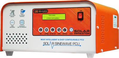 MuscleGrid India SOLAR SENSATION 1KVA (1000VA) 50A Hybrid Solar Inverter Fully Automatic AI based PCU (Solar + Non-Solar) Pure Sine Wave Inverter