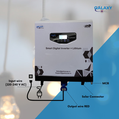 Galaxy Online 1100 VA wall mounted Digital smart with Inbuilt Lithium Battery GLXYINV1100 Pure Sine Wave Inverter