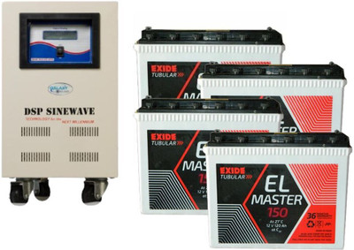 Galaxy Online 3 KVA With Exide Combo Battery 150 AH X 4 glxy3kva Pure Sine Wave Inverter