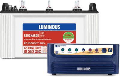 LUMINOUS 900 VA with 24 Months Warranty Pure Sine Wave Inverter(Power sine 1100+RC18000st)