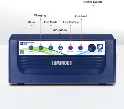 LUMINOUS Eco Volt Neo 1050 Home UPS Pure Sine Wave Inverter LUMINOUS Eco Volt Neo 1050 Home UPS Pure Sine Wave Inverter Pure Sine Wave Inverter