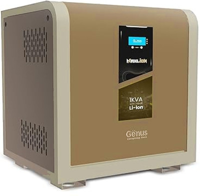 Genus Maxilion 1000 VA Inverter with Integrated 1280Wh Lithium Ion Battery with 12 Years Battery Life for Pure Sine Wave Inverter