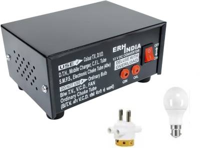 ERH India Dc to Ac Converter 12v to 220v 12v dc to ac Converter Inverter 100 Watt Worldwide Adaptor