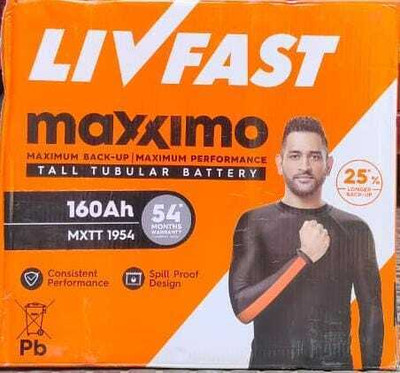 Livfast 500 VA with 54 Months Warranty Pure Sine Wave Inverter(MXTT 1954 160Ah Tall Tubular Inverter Battery)
