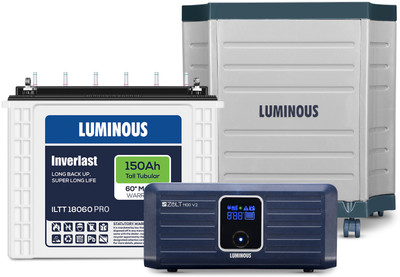 LUMINOUS Zolt 1100+ILTT18060+Trolley Pure Sine Wave Inverter