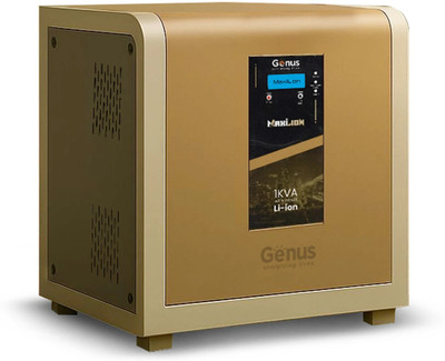 Genus 1000 VA with 12 Years Battery Life for with 60 Months Warranty Pure Sine Wave Inverter(Maxilion 1000 VA Inverter with Integrated 1280Wh Lithium Ion Battery)