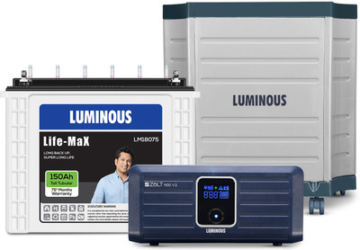 LUMINOUS Zolt 1100+LM18075+Trolley Pure Sine Wave Inverter
