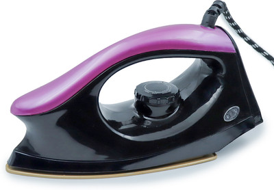 wallex Lightweight Automatic Double Coated Soleplate | Quick Heat Up | Stylish & Sleek 1000 W Dry Iron(LW-104, Black&Purple)