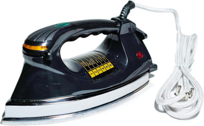 ARU by Awon Electric Dry Iron for clothes with Non Stick Soleplate Silver Layered Thermostat 1000 W Dry Iron(Black)