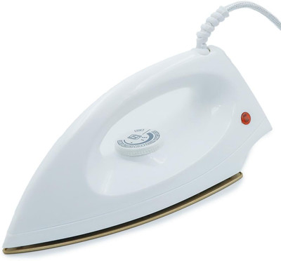 wallex Lightweight Automatic Double Coated Soleplate | Quick Heat Up | Stylish & Sleek 1000 W Dry Iron(White, LW-101)