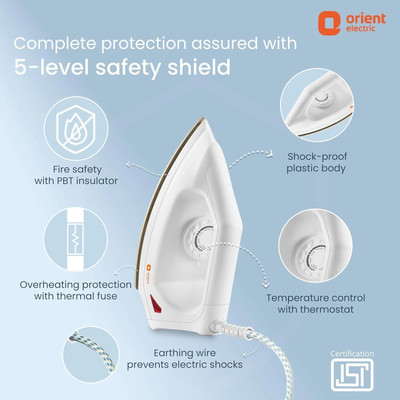 ORIENT Fabrismooth 1000W Dry iron (Press) 1000 W Dry Iron(White)