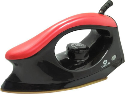 EVEREST Designer Iron Box 1000 W Dry Iron(Black and Red)