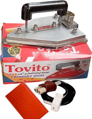 Tovito by Royaltech 3kg industrial laundry electric iron, Made in India, with pluck wire 750 W Dry Iron(Silver)