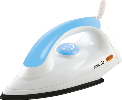 iBELL MAGIC Non-Stick Soleplate,Shock Proof Body,Lightweight 3 Year Warranty 1000 W Dry Iron(White)
