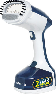 iBELL GS260M Portable Wrinkle Remover for Clothes (260ml), Vertical Ironing, Handheld 1600 W Garment Steamer(White, Blue)