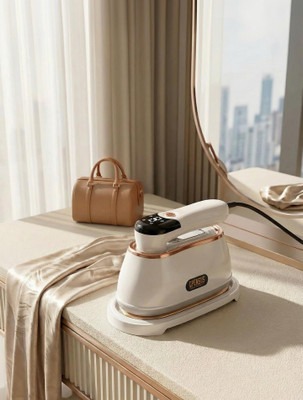 CPENSUS Mini steam iron 1100W Handanheld garment steamer for horizontal-vertical ironing 1100 W Steam Iron(Cream)
