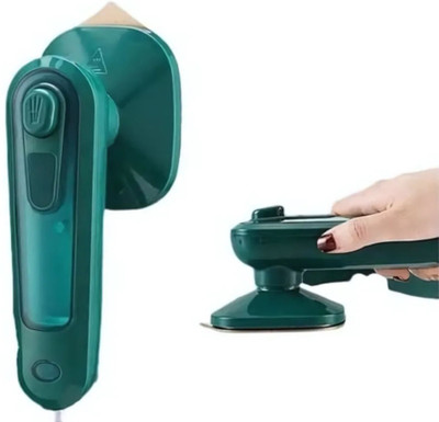 HRKA Portable Micro Steam Iron–Compact Dry & Wet Iron for Clothes, Home & Travel Use 1000 W Steam Iron(Green)