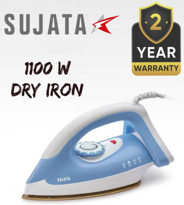 SUJATA by SUJATA SUAVA HEAVY WEIGHT DRY IRON | Overheat Protection Thermal Fuse 1100 W Dry Iron(SKY BLUE)