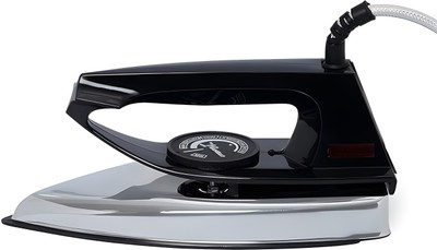Kavyashine Dry Iron with Advance Soleplate and Anti-Bacterial Non-Stick Coated Technology. 750 W Dry Iron(Black)