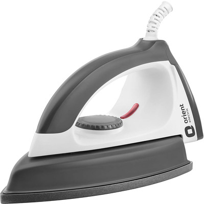 Orient Electric Ultimate |1000W Heavy Weight Dry iron (Press) | Non-stick Weilburger coating 1000 W Dry Iron(White, Grey)