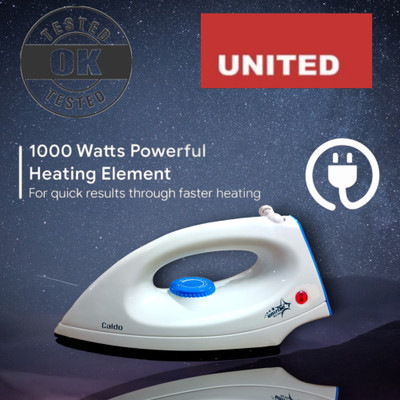 United by UNITED unirize caldo 1000 1000 W Dry Iron(White)