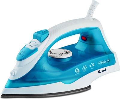 Rico Si03 Light Weight Steam Iron Press || Non Stick Coated Soleplate 1350 W Steam Iron(Blue, White)
