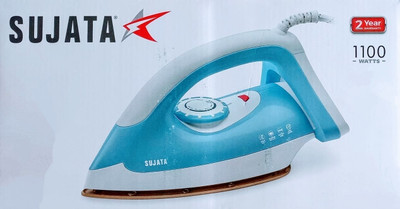 SUJATA by SUJATA BY SUAVA HEAVY WEIGHT IRON ! Dry Iron ! Overheat Protection ! Thermal Fuse ! 1100 W Dry Iron(SKY BLUE)