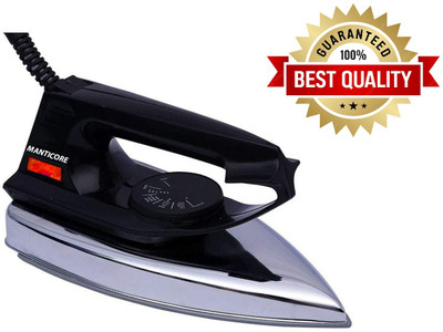 MANTICORE Automatic iron box with Dual-Non sticky & anti-bacterial coating 750W Dry Iron 750 W Dry Iron(Black)