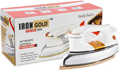 YAMA FTIR MILK ANALYZER IRON GOLD Light Plancha 1000 W Dry Iron(White, Gold)