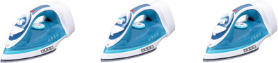 USHA Helix Pro Pack of 3 2000 W Steam Iron(Blue, White)