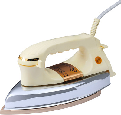 Dizihomes Plancha Gold Aerodynamic Design, Adjustable Thermostat & Shock Proof Body 750 W Dry Iron(Cream)