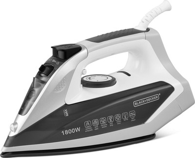 BLACK+DECKER 1802IN 1800 W Steam Iron(Black, White)