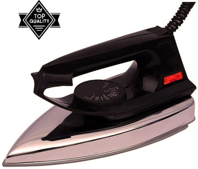 Thriftoria Dual coated non-stick sole-plate automatic iron box everyday ironing press 750 W Dry Iron(Black)