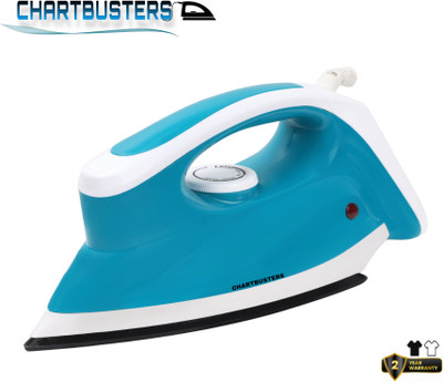 Chartbusters by CHARTBUSTERS ACE German Technology, Shock Proof Body, Aerodynamic Design 1000 W Dry Iron(Blue, White)