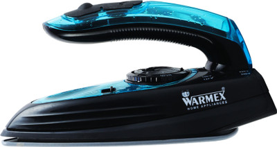 Warmex Home Appliances New Jet Steam Travel Iron Vertical/Horizontal (Push Fold Button) 2 Year Warranty 1100 W Garment Steamer(Black, Blue)