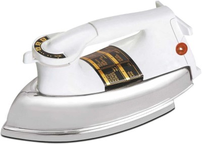 NISSAN HOME APPLIANCES New Plancha Heavy Weight Electric Iron With Chrome Plated 1000 W Dry Iron(White)