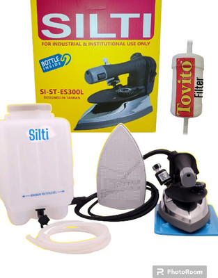 SILTI ES300L Premium high pressure steam iron box with teflon shoes and 4 ltr tank 1600 W Steam Iron(Multicolor)