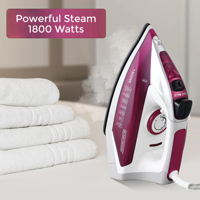 Black & Decker 16118 1800 W Steam Iron(Maroon, White)