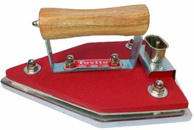 Tovito 5 kg wooden handle industrial laundry electric iron, Made in India, pluck wire 750 W Dry Iron(Red-5 kg-Wooden)