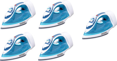 USHA HELIX PRO pack of 5 2000 W Steam Iron(blue & white)