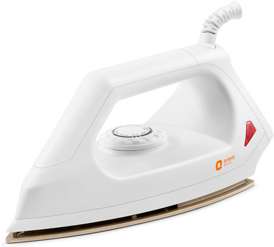 Orient Electric Fabrismooth 1000W Dry iron (Press) | Non-stick Weilburger coating 1000 W Dry Iron(White)