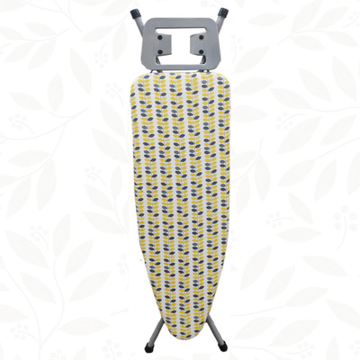Tidy Homz Nile Portable Ironing Board with Folded Legs & Height Adjustable Legs - Build In Press Holder - Cover with Foam Pad - Butterfly Design Ironing Board
